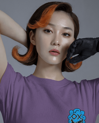 Artistic Blue Cloud Unisex Garment-Dyed T-Shirt - Streetwear Style with Blue Graffiti Design